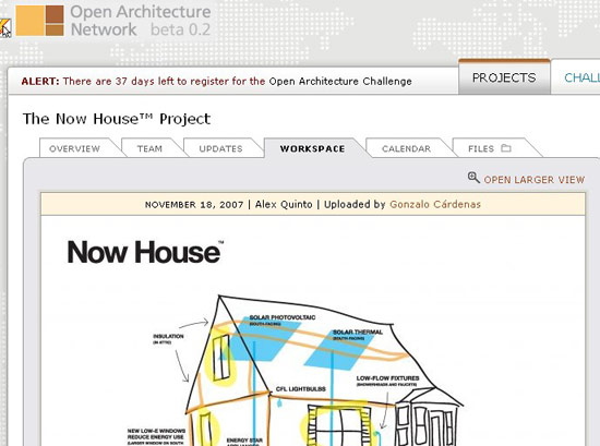 هموطن آنلاين - Open Architecture  نام يك شبكه اجتماعي مجازي متن باز است كه هدف از راه اندازي آن كمك به افراد فقير و بي خانمان اعلام شده است. يكي از امكانات اين سايت به معماران امكان مي دهد طرح هاي خود را در اختيار ديگران قرار دهند.