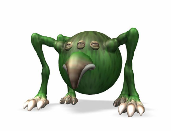 هموطن انلاين - شركت EA به زودي بازي جديدي به نام Spore را روانه بازار مي كند. تصوير نمايي از شخصيت اصلي اين بازي تخيلي را نشان مي دهد.