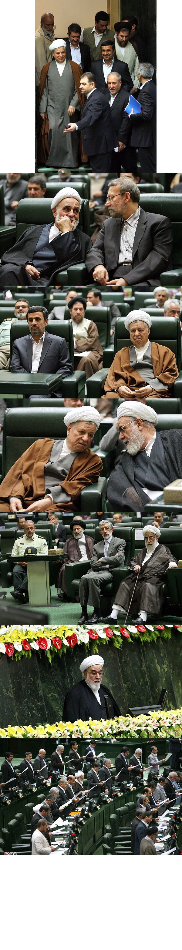 گزارش تصویری از اولین روز مجلس نهم - متن پیام مقام معظم رهبری